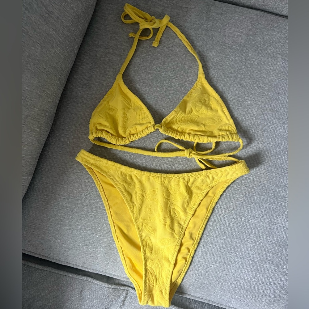 Aerie Terry Yellow Bikini (S)